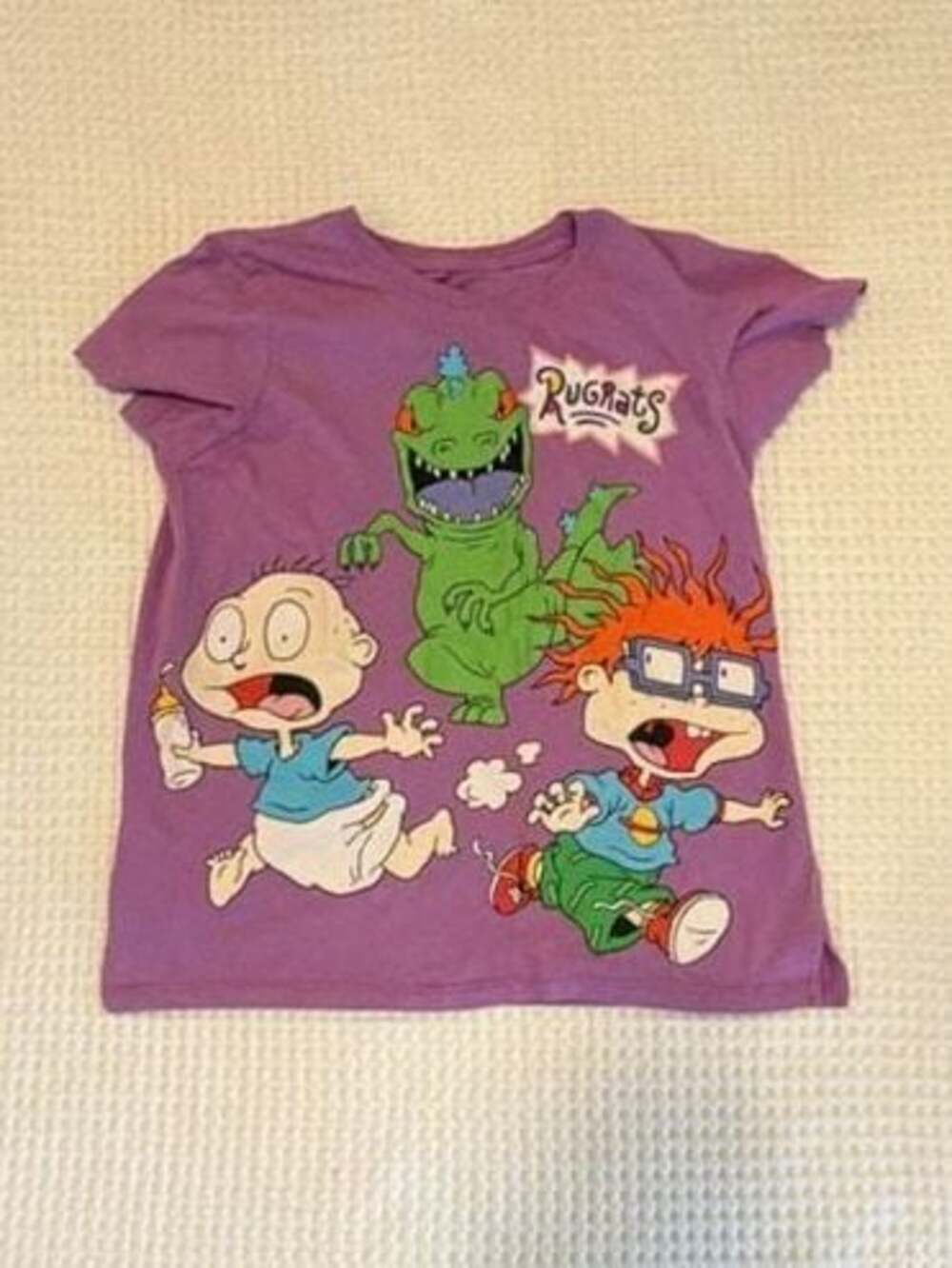 Nickelodeon Rugrats Vintage Graphic T-Shirt Purple Kids XL